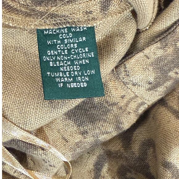 Lauren Ralph Lauren Floral Linen Midi Skirt Women’s Size 4 Brown A-Line Peasant - Picture 8 of 11